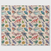 アイルランドの野生動物のラッピング紙ベージュ ラッピングペーパー (フラット)