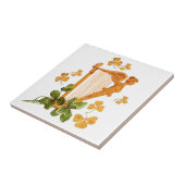 アイルランドの金ハープそしてシャムロック タイル (側面)