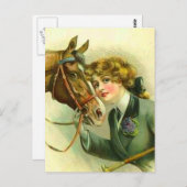 アイルランドの雌の子馬 ポストカード (正面/裏面)
