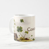 アイルランドの風景とコテージとシャムロック コーヒーマグカップ (正面左)