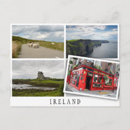 アイルランドの風景コラージュ(緩い画像付き) ポストカード