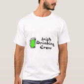 アイルランドの飲みクルーのグリーンビール Tシャツ (正面)