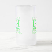 アイルランドの飲みチームをパーソナライズ フロストグラスビールジョッキ (中央)