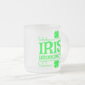 アイルランドの飲みチームをパーソナライズ フロストグラスマグカップ (正面右)