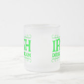 アイルランドの飲みチームグリーンシャームロック フロストグラスマグカップ (中央)