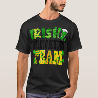 アイルランドの飲みチームビールグラスシャムロックサンパット Tシャツ
