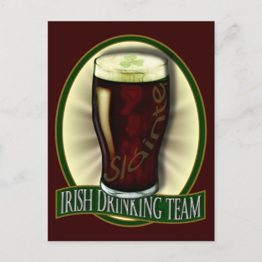アイルランドの飲みチーム ポストカード (正面)
