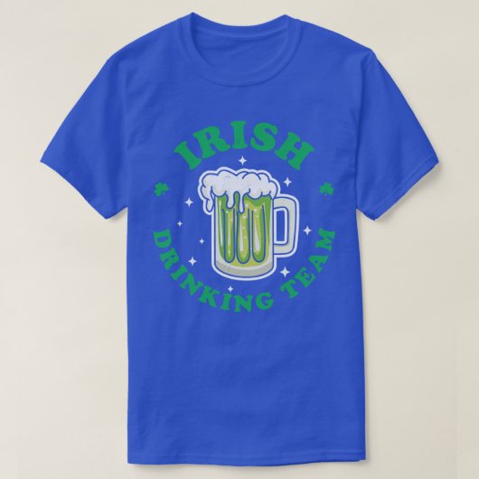 アイルランドの飲みチームSt patricks day飲みグリーン Tシャツ (デザイン正面)
