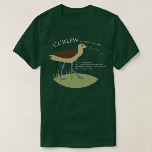 アイルランドの鳥類 Tシャツ (デザイン正面)