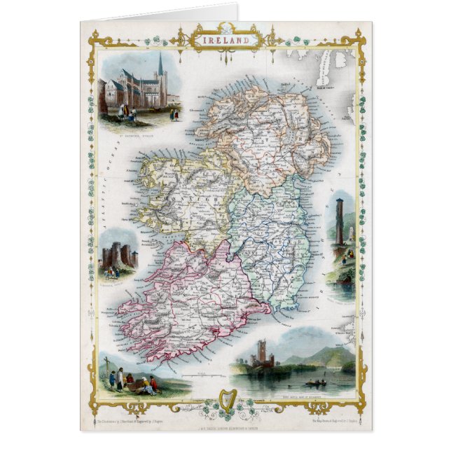 アイルランドの1851地図 (正面)