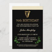 アイルランドの70歳誕生日パーティー招待状 招待状 (正面/裏面)