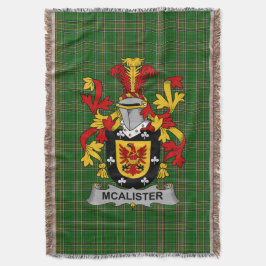アイルランドのAlisterまたはMcAlisterの紋章ファミリーCr スローブランケット