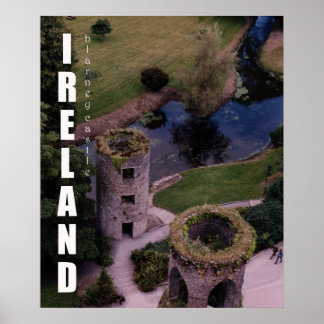 アイルランドのAtop Blarney Castle ポスター