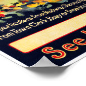 アイルランドのBray Vintage Travel Posterが復元 ポスター (角)