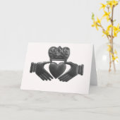 アイルランドのcladdagh愛記号 カード (黄色い花)