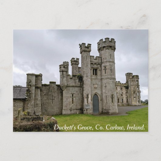 アイルランドのCo. CarlowにあるDuckett's Grove Mansion Restes シーズンポストカード (正面)