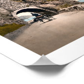 アイルランドのCounty Antrimの黒洞窟トンネル ポスター (角)