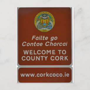 アイルランドのCounty Corkへようこそ ポストカード