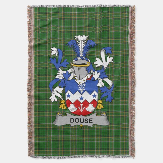 アイルランドのDouseまたはDowse家の紋章・家系図 アイリッシュ スローブランケット (正面縦)