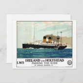 アイルランドのHolyheadが復元されたヴィンテージ旅行ポスター ポストカード (正面/裏面)