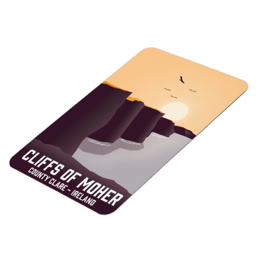 アイルランドのMoher County Clareの崖。 マグネット (左側)
