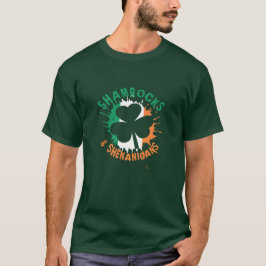 アイルランドのSt patricks dayシャームロックとシェナニガン Tシャツ