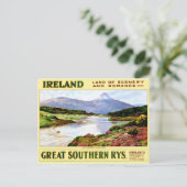 アイルランドはヴィンテージ旅行ポスターを元通りにしました ポストカード (スタンド正面)