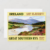 アイルランドはヴィンテージ旅行ポスターを元通りにしました ポストカード (正面/裏面)