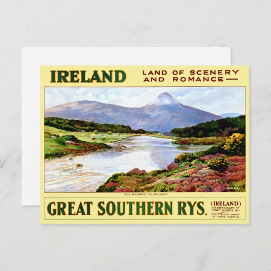 アイルランドはヴィンテージ旅行ポスターを元通りにしました ポストカード (正面/裏面)