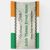 アイルランドまたはアイルランドテーマイベントへようこそ 横断幕 (縦)