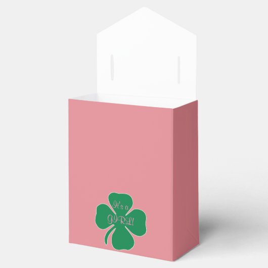 アイルランドをテーマにした女の子の赤ちゃんシャワーお気に入りボックス フェイバーボックス (オープン)