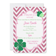 アイルランドをテーマにした幸運な小さな赤ちゃんのシャワー招待状
