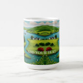 アイルランドをテーマにした風光明媚な風景パーソナライズされた コーヒーマグカップ (中央)