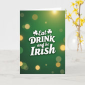 アイルランドを祝おうカード 飲食 カード (黄色い花)
