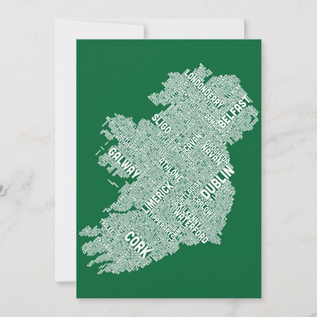 アイルランドアイレシティ文字の地図 (正面)