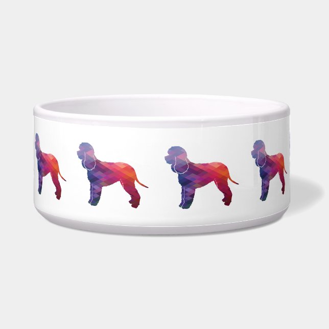 アイルランドウォータードッグジオシルエットパープル ボウル (正面)