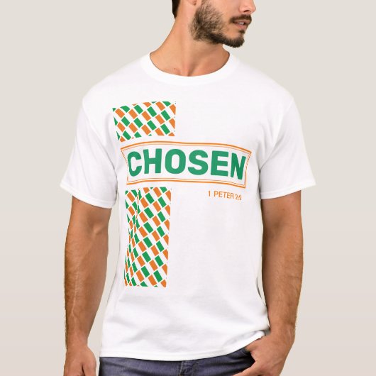 アイルランドカスタムクリスチャンCHOSENセントパトリックの日 Tシャツ (正面)