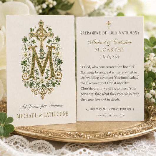 アイルランドカトリック マリアのモノグラム 結婚式のシャムロック