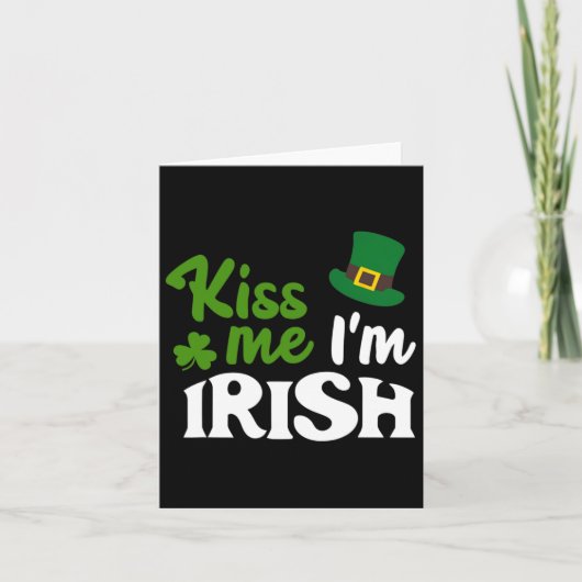アイルランドキスメアイムアイムアイリッシュSt patricks day カード (正面)