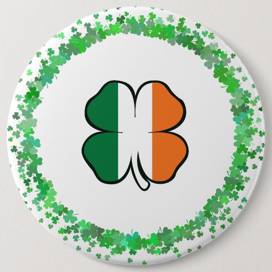 アイルランドクローバーサンパトリックの日 缶バッジ (正面)