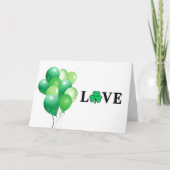 アイルランドグリーンバルーンモダンエレガントが大好き カード (正面)