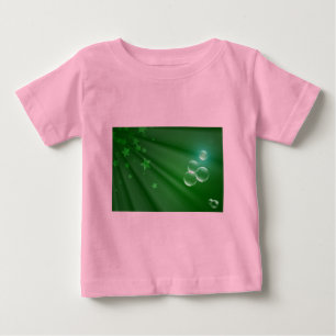アイルランドグリーンパターンアートピースラブデスティニー ベビーTシャツ