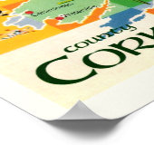 アイルランドケリー&コルクマッププリント ポスター (角)