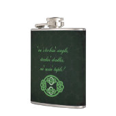 アイルランドケルト結び目模様グリーン フラスク (左)