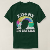 アイルランドゲイプライドLGBユニコーンキュートSt patricks day Tシャツ (デザイン正面)