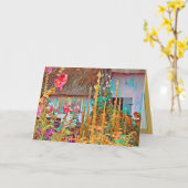 アイルランドコテージガーデンハッピーバースデーフレンド カード (黄色い花)