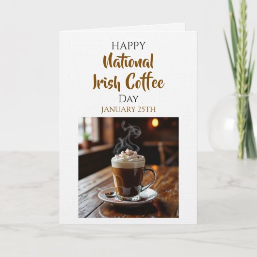 アイルランドコーヒーの日おめでとう | 1月25日 カード (正面)