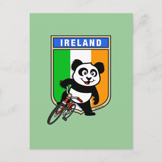 アイルランドサイクリングパンダ ポストカード (正面)