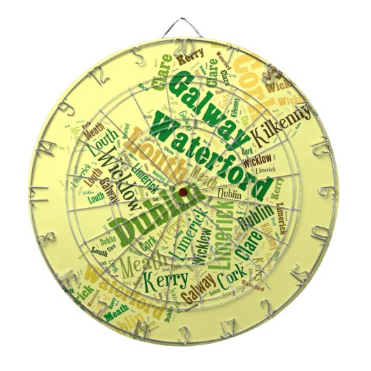 アイルランドシティズワードアート ダーツボード (正面)