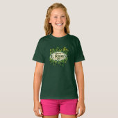 アイルランドシャムロックのお祝いデザイン Tシャツ (正面フル)